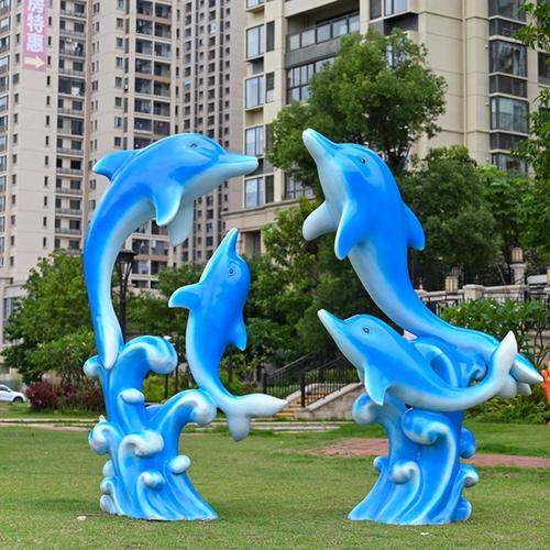 海豚玻璃钢雕塑